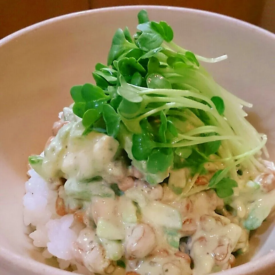 アボカド納豆サラダ丼|mi_neneco♪さん