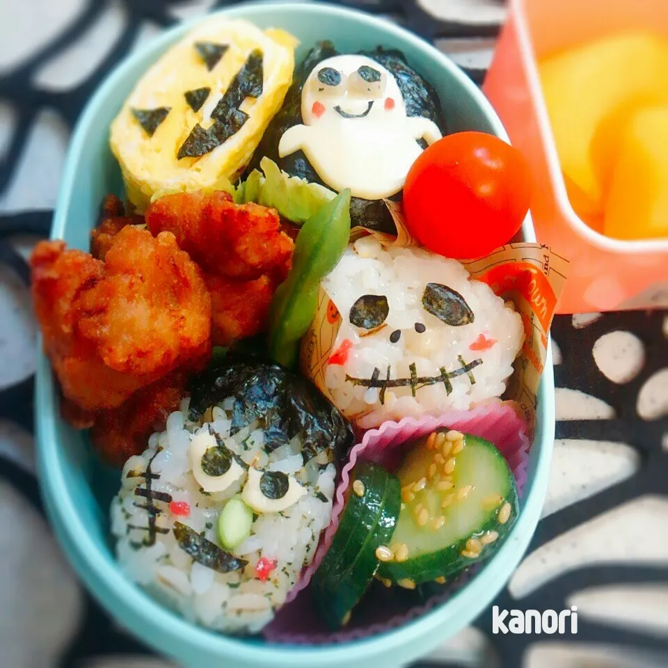 Snapdishの料理写真:幼稚園のお弁当～ハロウィン🎃party～#おにぎりアクショ|かのりさん