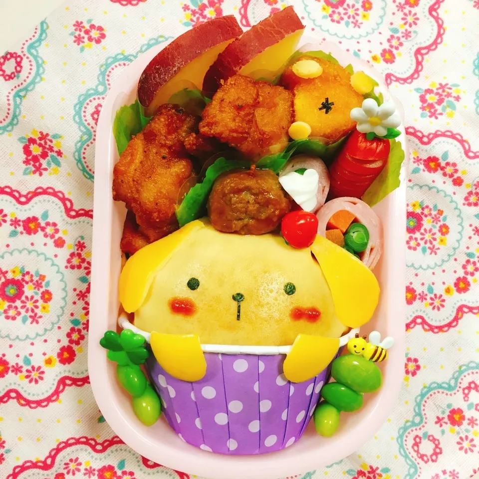 Snapdishの料理写真:ポムポムプリン オムライス キャラ弁当|向日葵♡桜さん