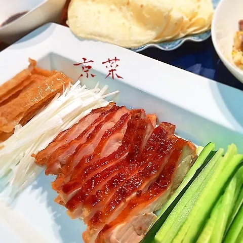 鶏肉と鶏皮でナンチャッテ北京ダック^ ^♪|可爱多さん