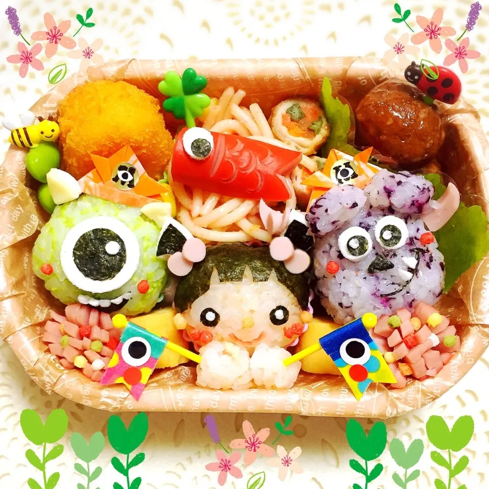 Snapdishの料理写真:モンスターズインク こどもの日 キャラ弁|向日葵♡桜さん