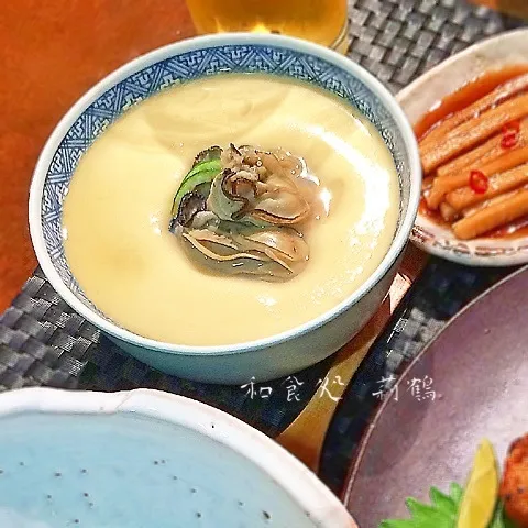 Snapdishの料理写真:牡蠣の茶碗蒸し|可爱多さん