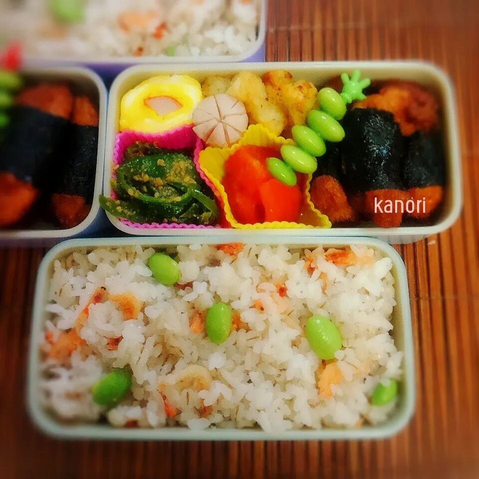 春いろ～桜えびご飯noバレーボール弁当～|かのりさん