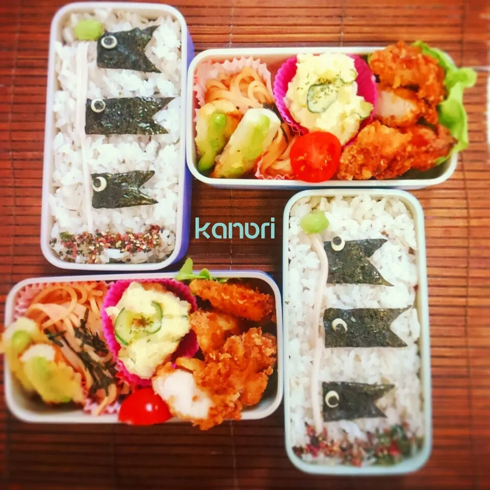 娘たち作～こいのぼり🎏弁当|かのりさん