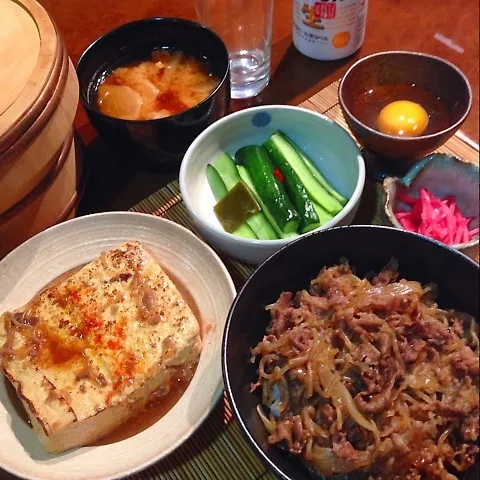 牛どん定食（お米は大文字屋兄さんの^ ^♪）|可爱多さん