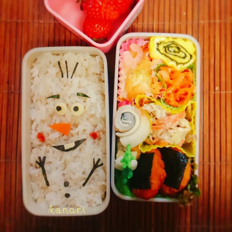 オラフ？！バレーボール練習弁当～姉妹入れ替え練習…|かのりさん