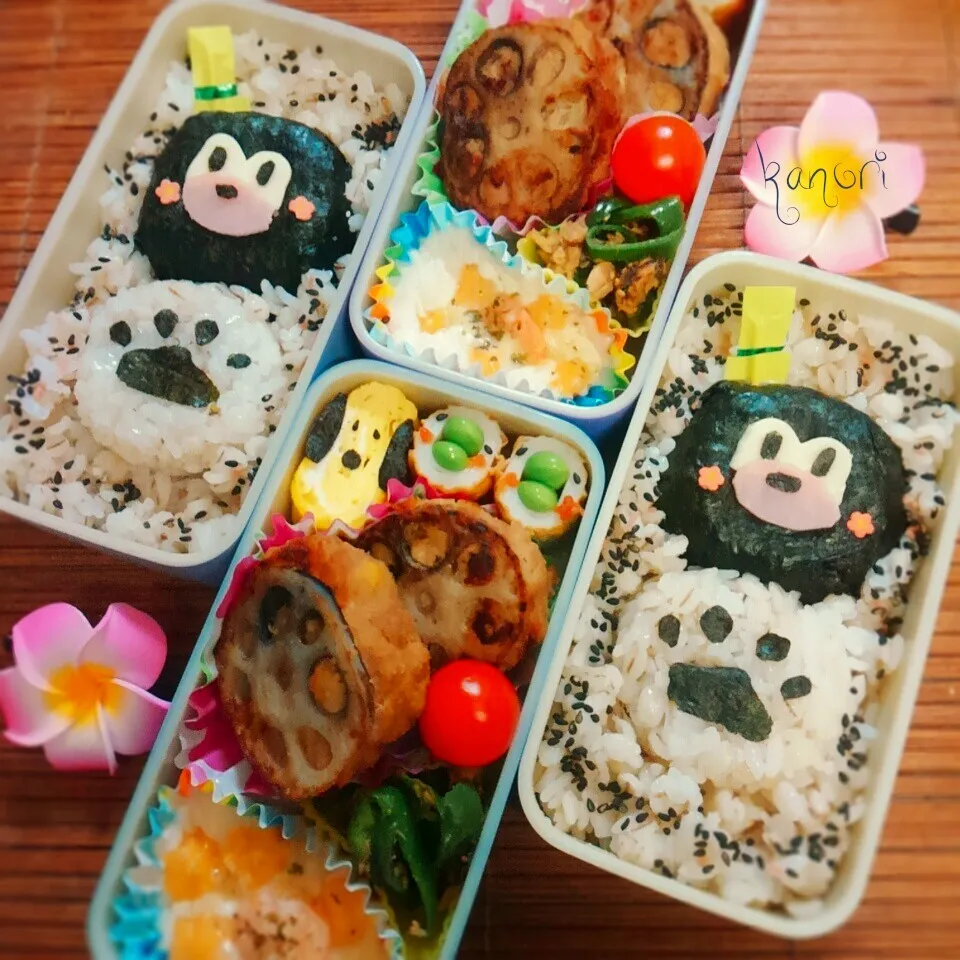 Snapdishの料理写真:戌年スタート～姉妹のバレーボール練習試合弁当～グーフィー？！|かのりさん