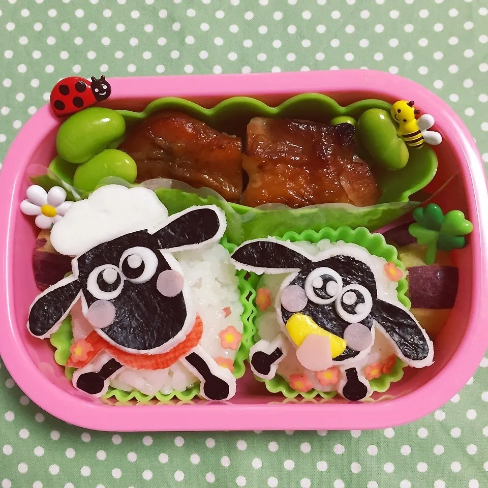 真似っこ☆ひつじのショーン&ティミー☆弁当|向日葵♡桜さん