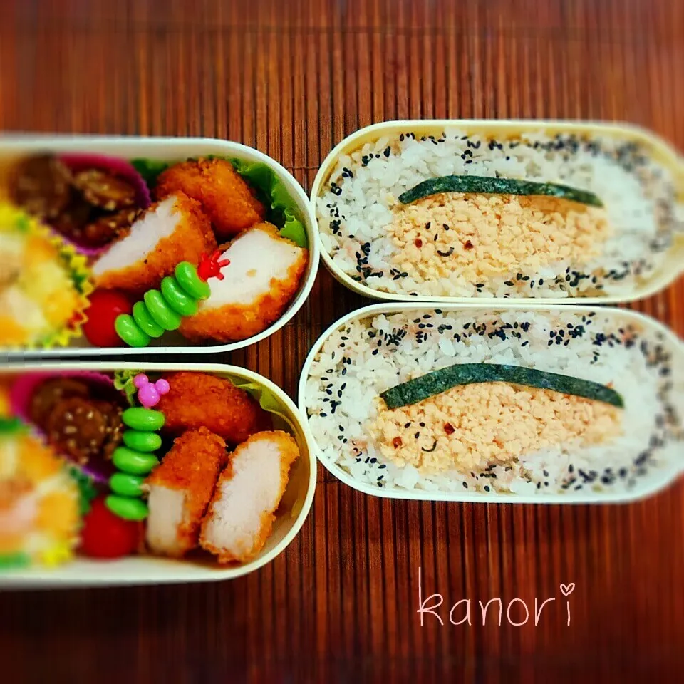 切り身ちゃん～アキーバちゃんのなんちゃってシャケ弁当～|かのりさん