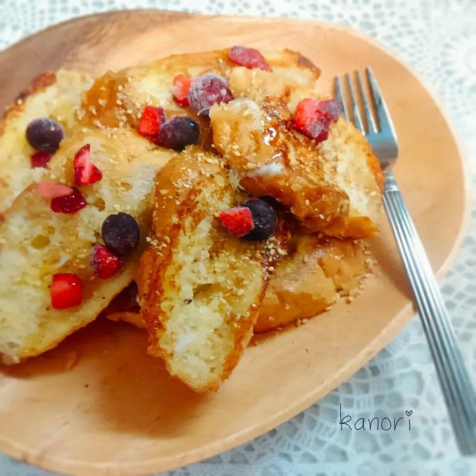 ごまソイフレンチトーストdeダイスケさんハピバ❤|かのりさん