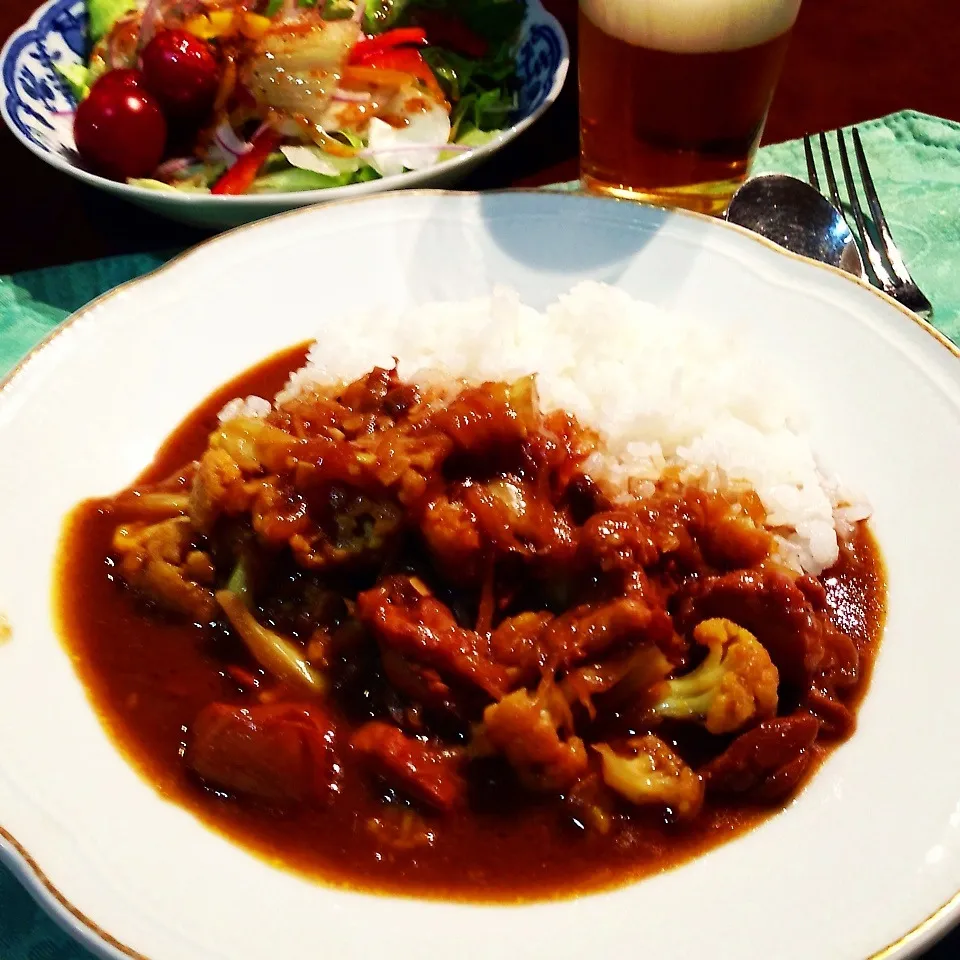 カリフラワーとチキンのカレー|可爱多さん