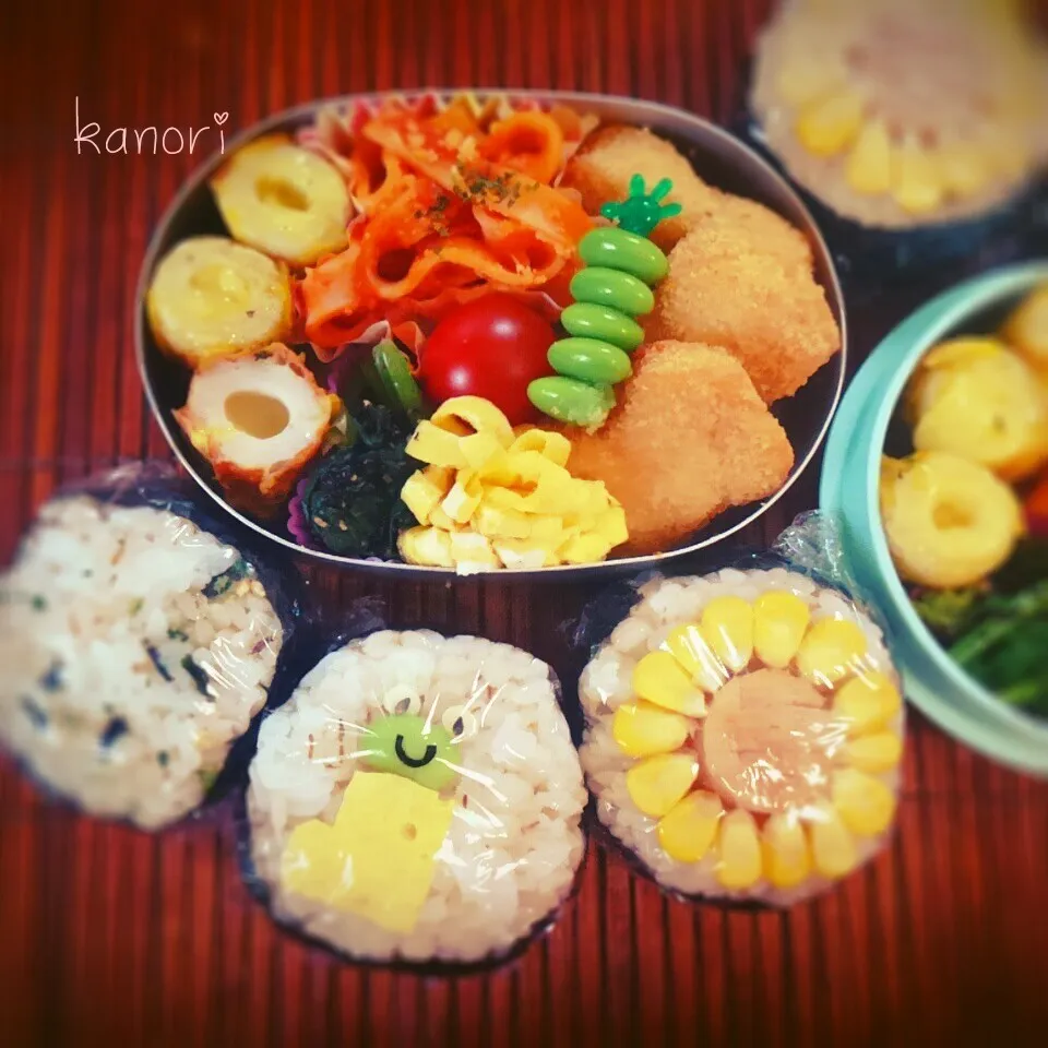 Snapdishの料理写真:姉妹バレーボール練習試合弁当～AKKOちゃんのちくわチーズ|かのりさん