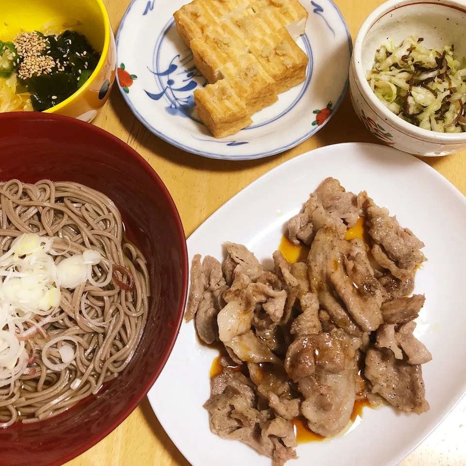 Snapdishの料理写真:蕎麦&焼肉|Makokoさん