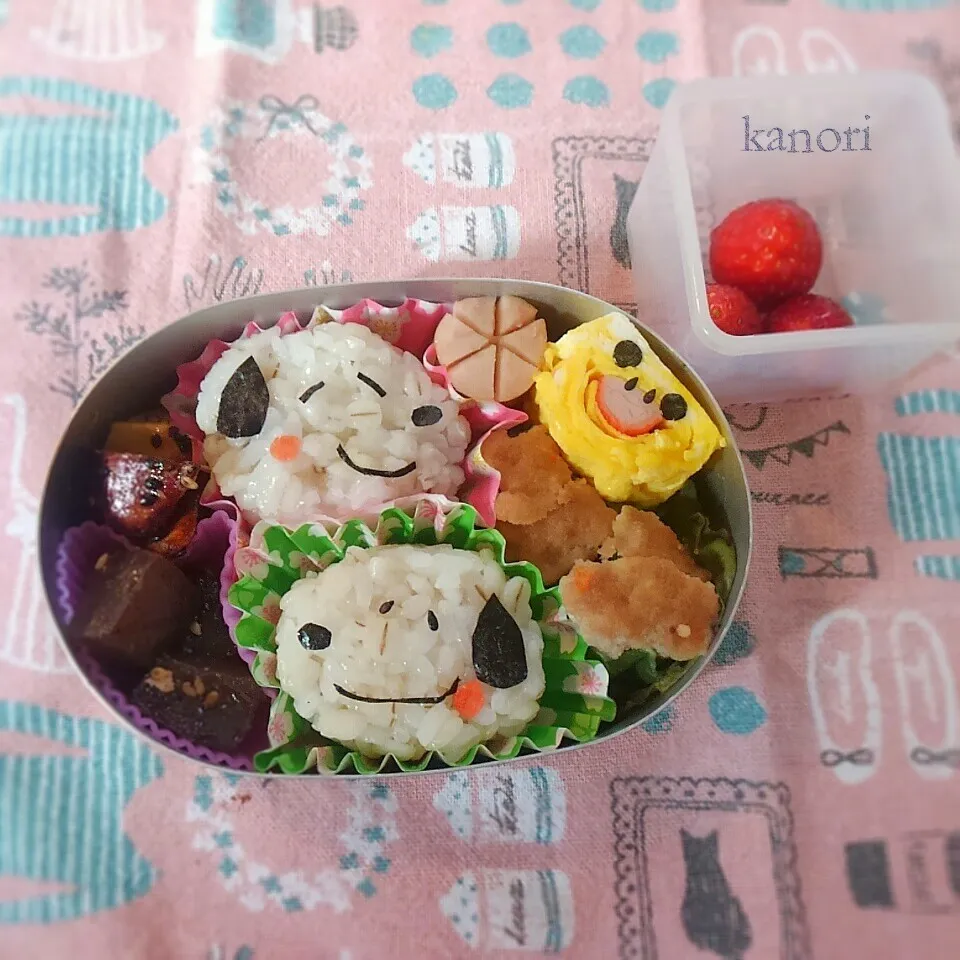 年少末娘のお弁当&小1次女の遠足弁当～|かのりさん