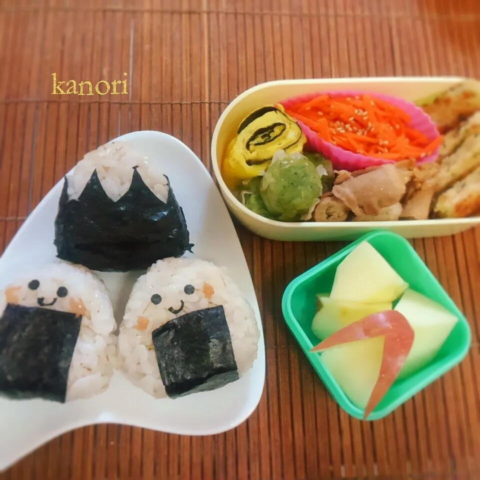 祝☆kayopichiさん❤なほちゃんの富士山おにぎり弁当|かのりさん