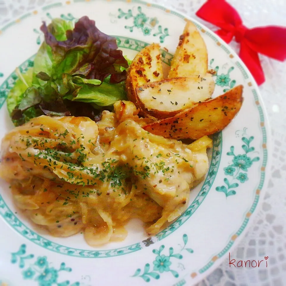 ちたこさんの☆絶品❤鶏むね肉のマスタードクリーム煮|かのりさん