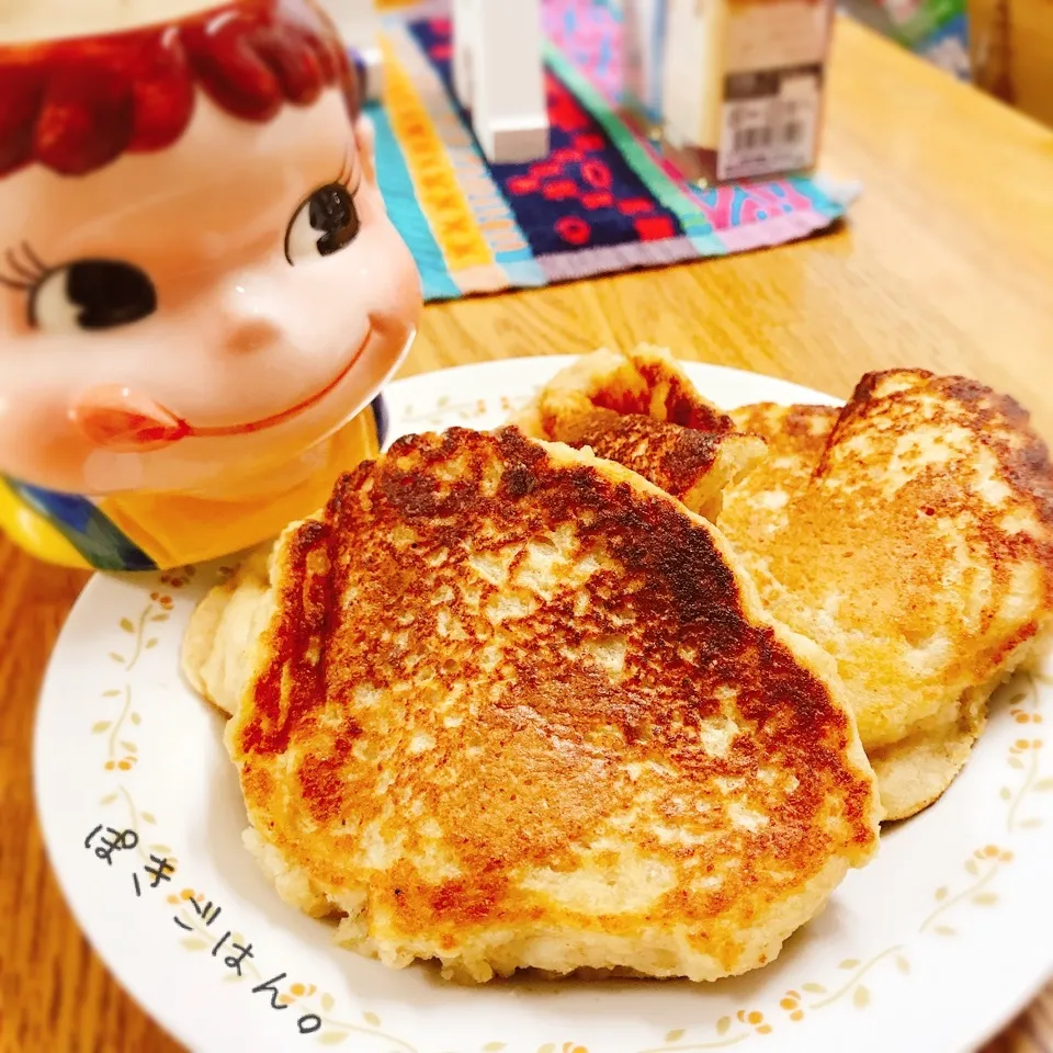 身体に優しい🥞おからと全粒粉と米粉のふんわりパンケーキ。|ぽき。さん