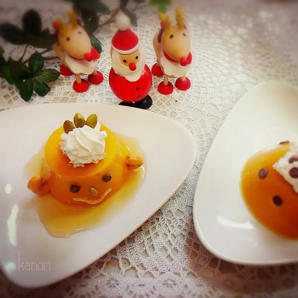 Snapdishの料理写真:祝☆まなまなちゃん❤まなちゃんのカボチャプリン～|かのりさん