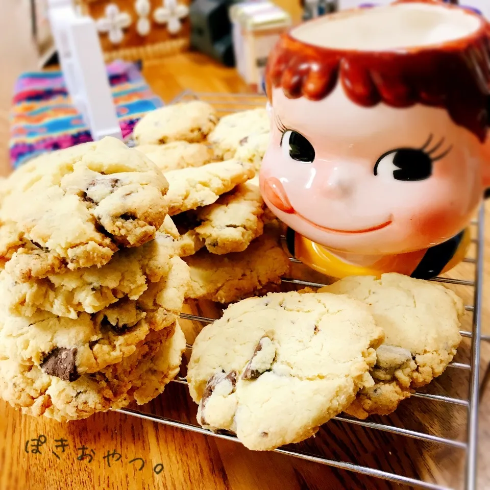 Snapdishの料理写真:リピリピ！ペコちゃまの🍪さくさくチョコクッキー。|ぽき。さん