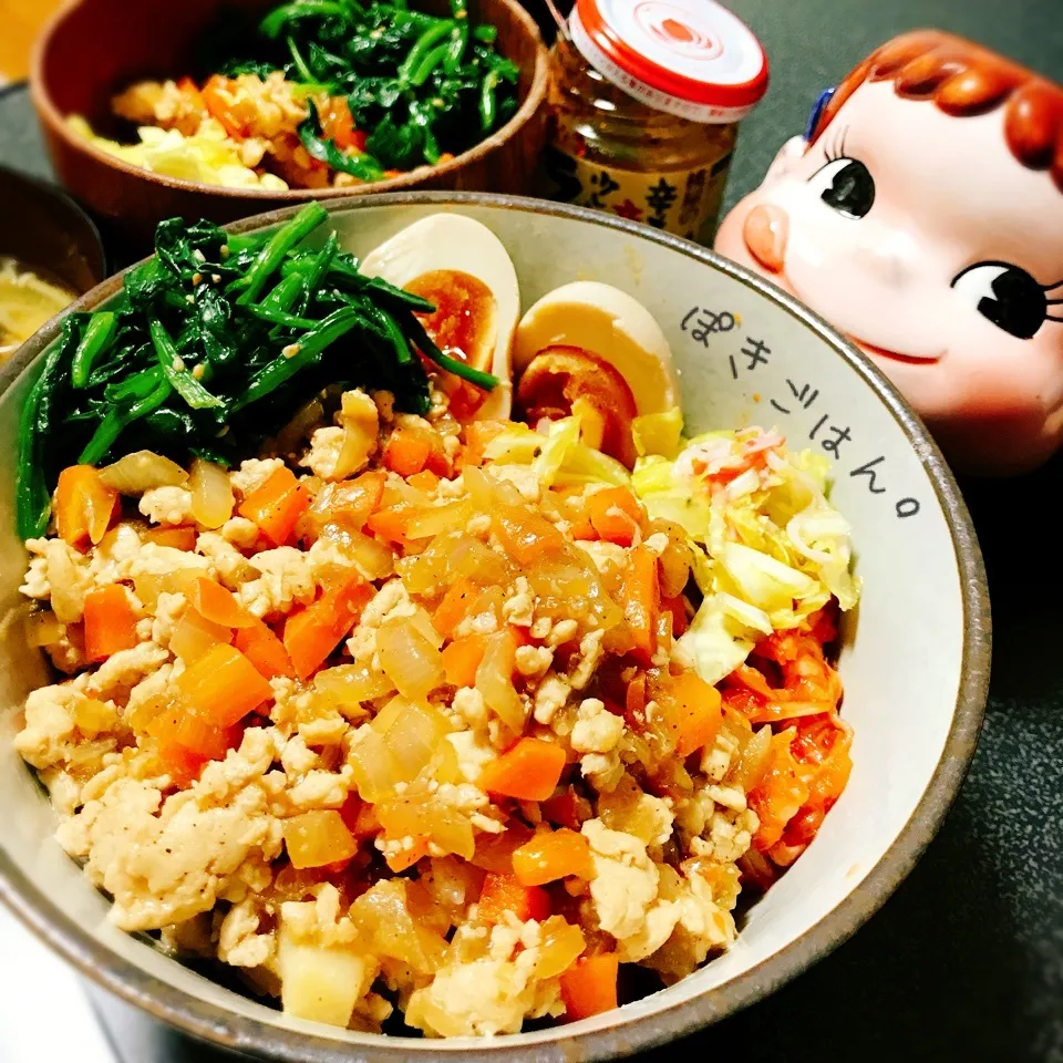 今話題の肉まん丼🐓鶏ひき肉バージョン。|ぽき。さん