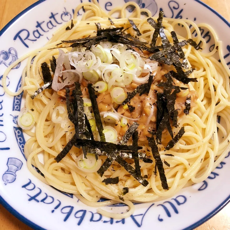 Snapdishの料理写真:ポコママのバター納豆スパゲティ🍝|Makokoさん