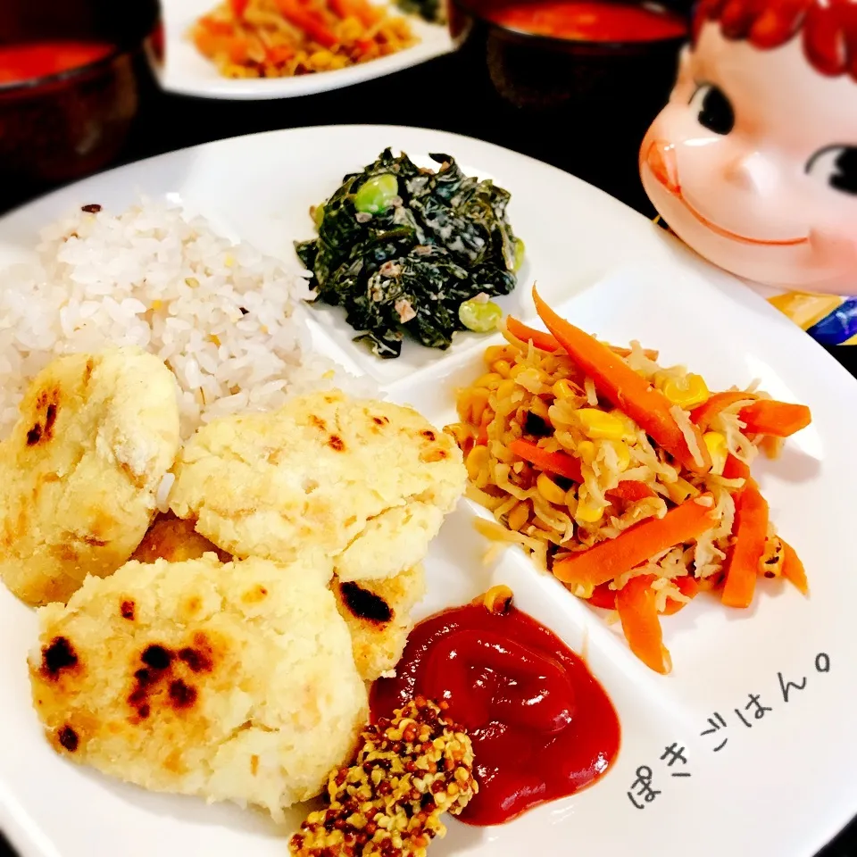 おは◯うポテトの食感🥔グルテンフリーなおからツナゲット。|ぽき。さん