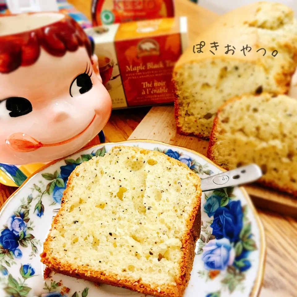 ふわふわしっとり🐝メープルティーパウンドケーキ|ぽき。さん