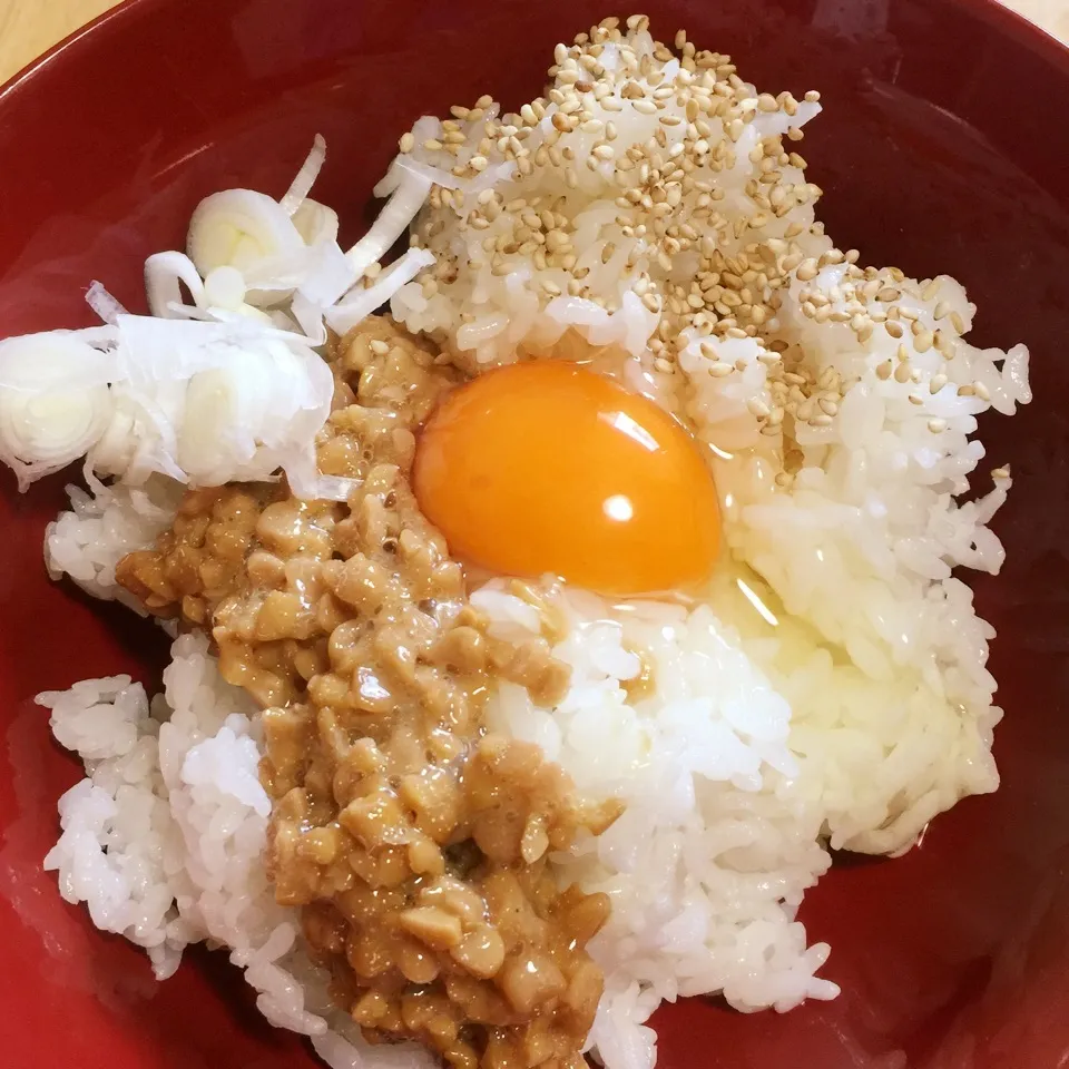 納豆卵かけご飯🥚🍚|Makokoさん