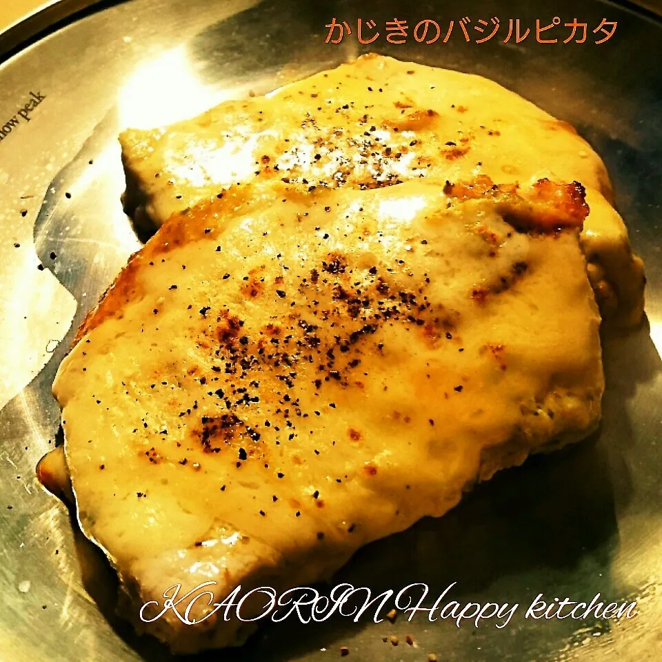 新味魚を食べようシリーズ❤かじきのチーズバジルピカタ🎵|かおりん✴︎❤︎さん