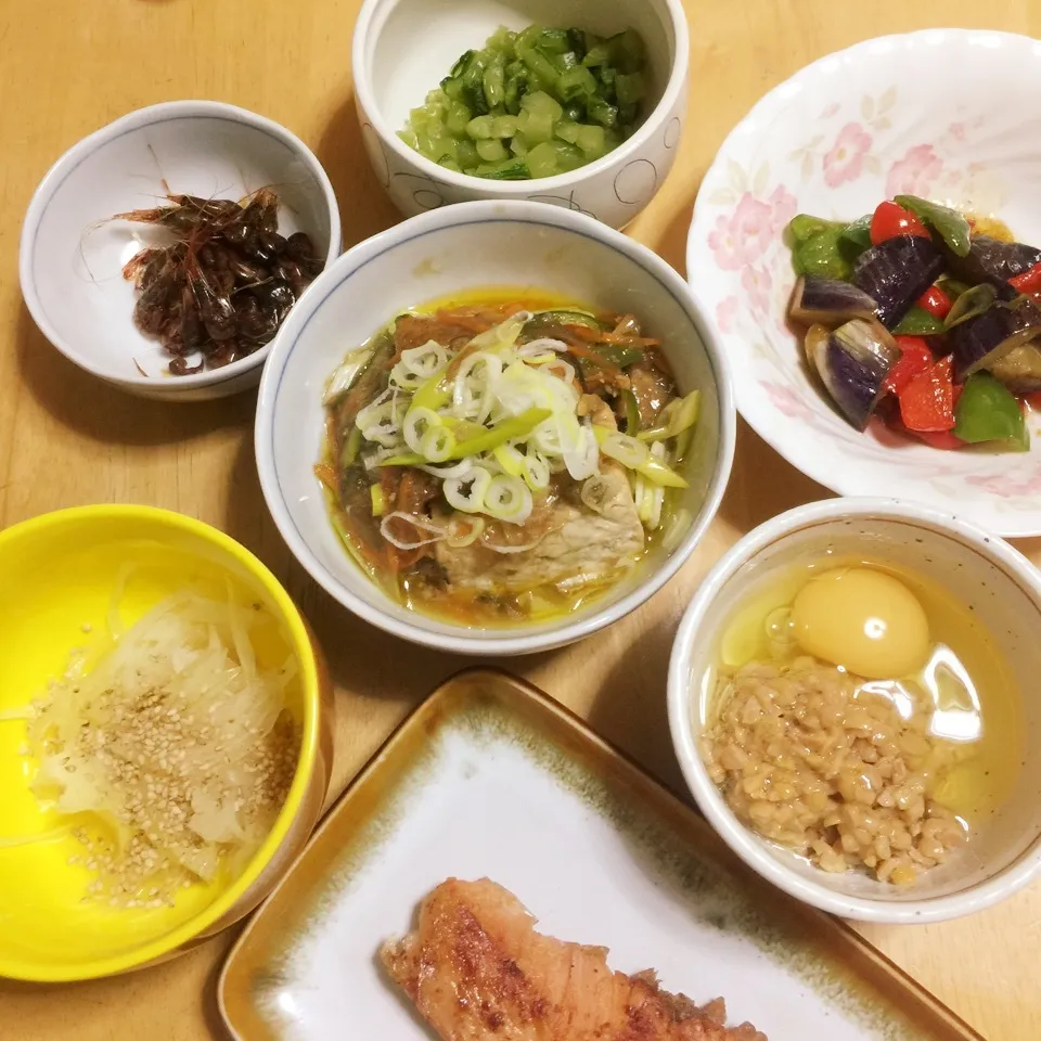 まりおチャマの真似で豆腐と長葱のとろみ餡😋|Makokoさん