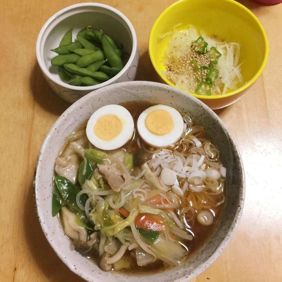 keikoちゃま家と同じ野菜ラーメン🍜|Makokoさん