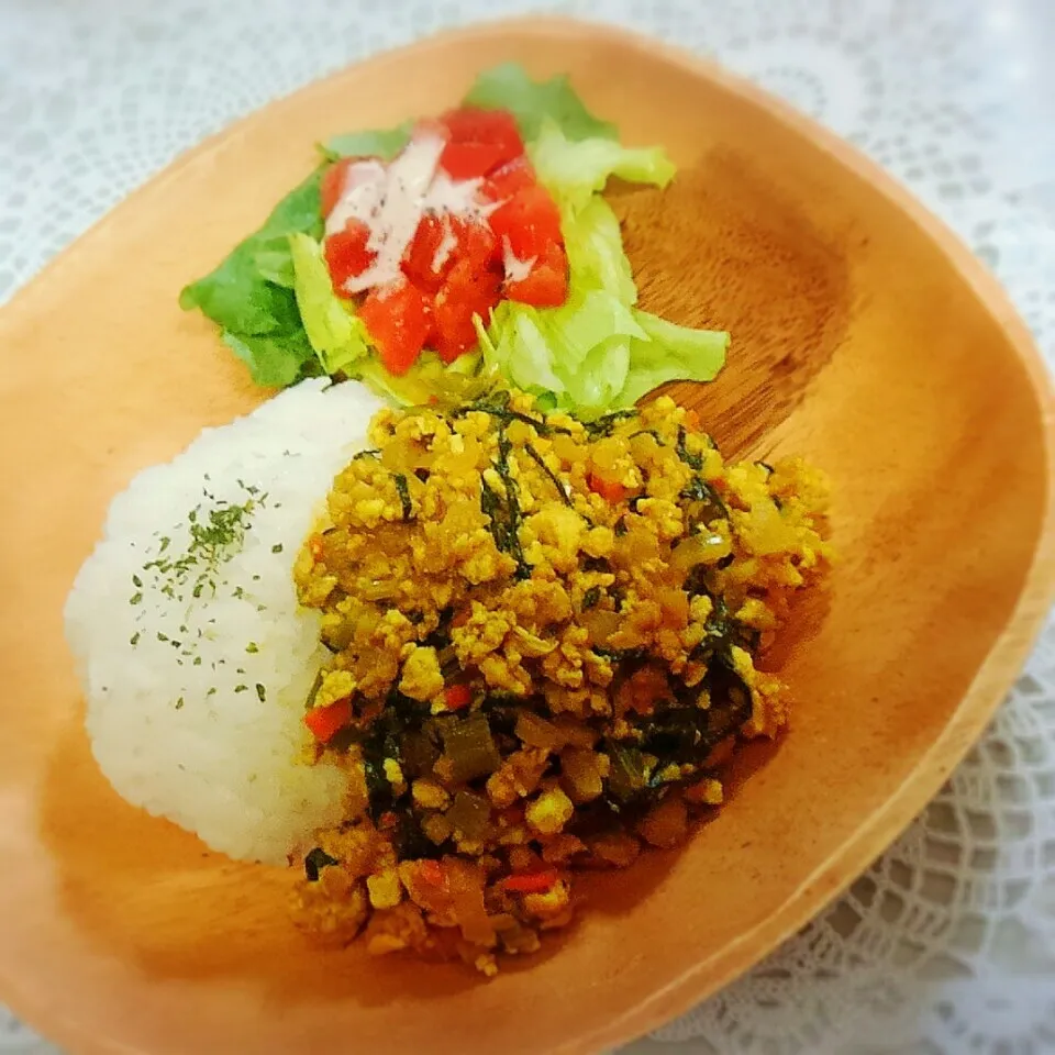 お留守番ランチ～お野菜どっさり豆腐入りドライカレー|かのりさん