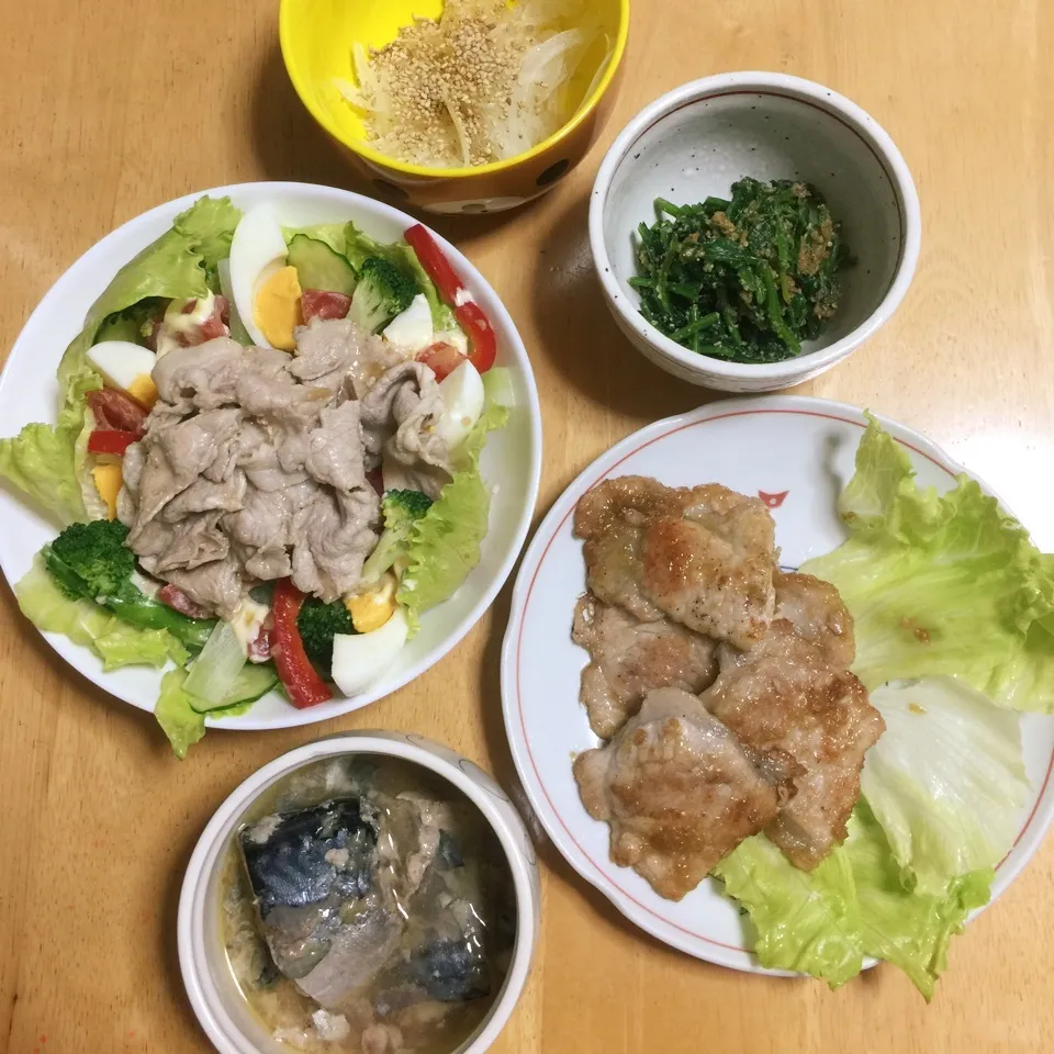 Snapdishの料理写真:冷しゃぶ&生姜焼き|Makokoさん