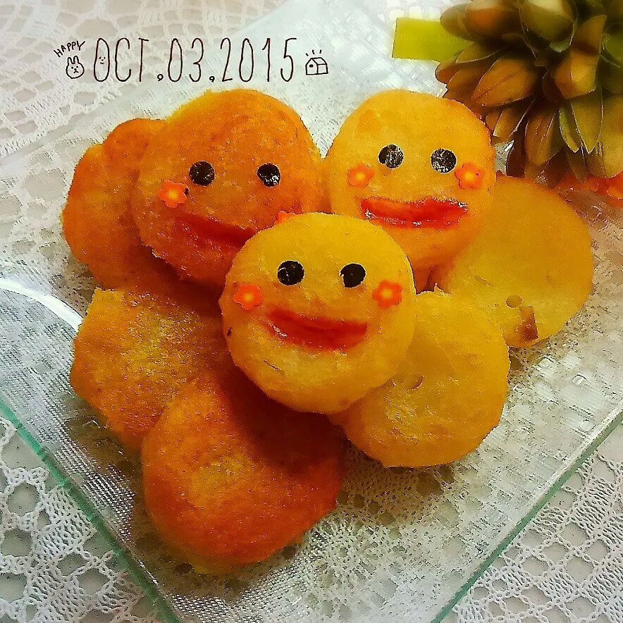 Snapdishの料理写真:にこにこポテトde ハピバ～❤ |かのりさん