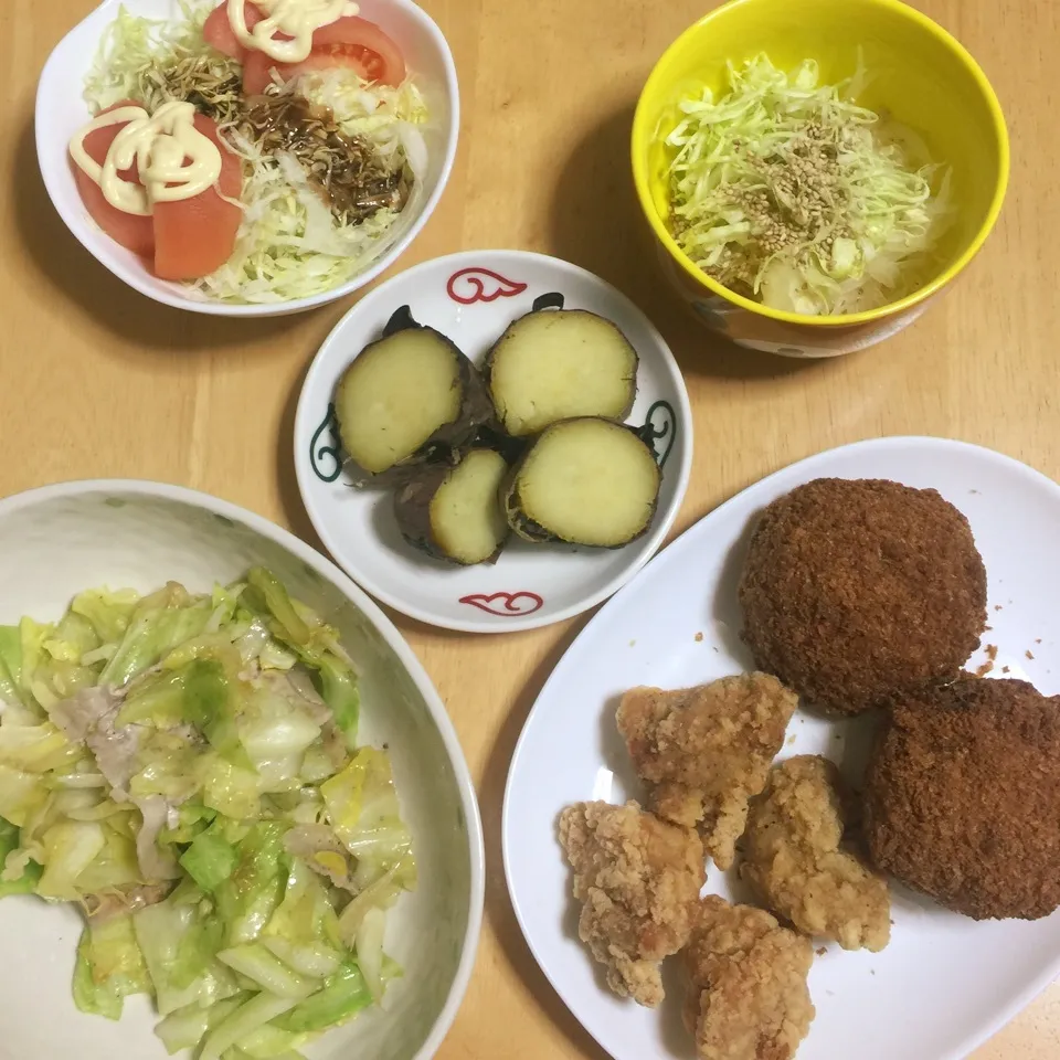 Snapdishの料理写真:ゲンコツメンチ&唐揚げ💦|Makokoさん