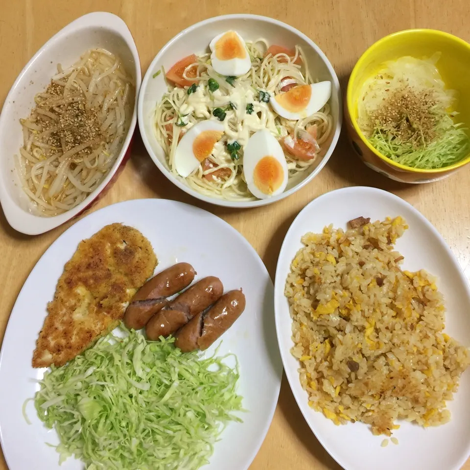 Snapdishの料理写真:ささみミラノ風カツ🥗スパサラダ|Makokoさん