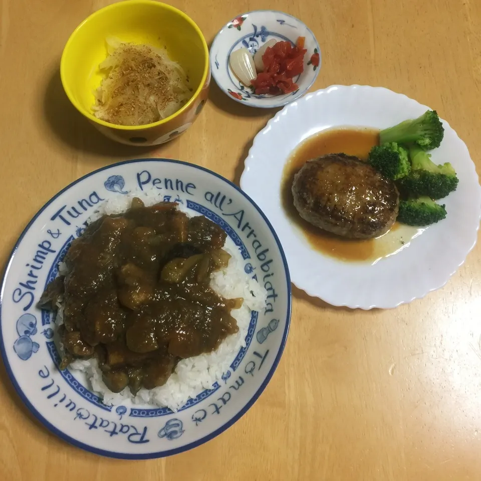 カレーライス&ハンバーーーグ✌🏻|Makokoさん