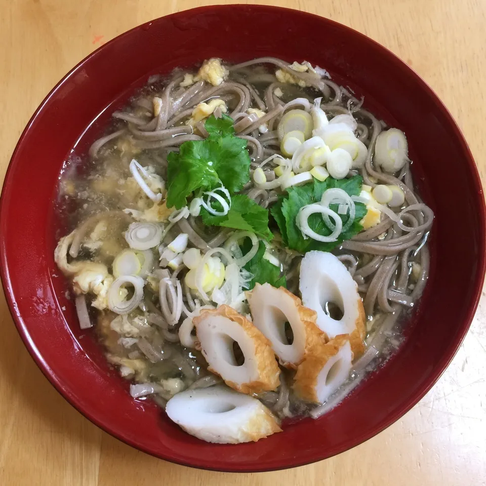 Snapdishの料理写真:かき玉蕎麦|Makokoさん