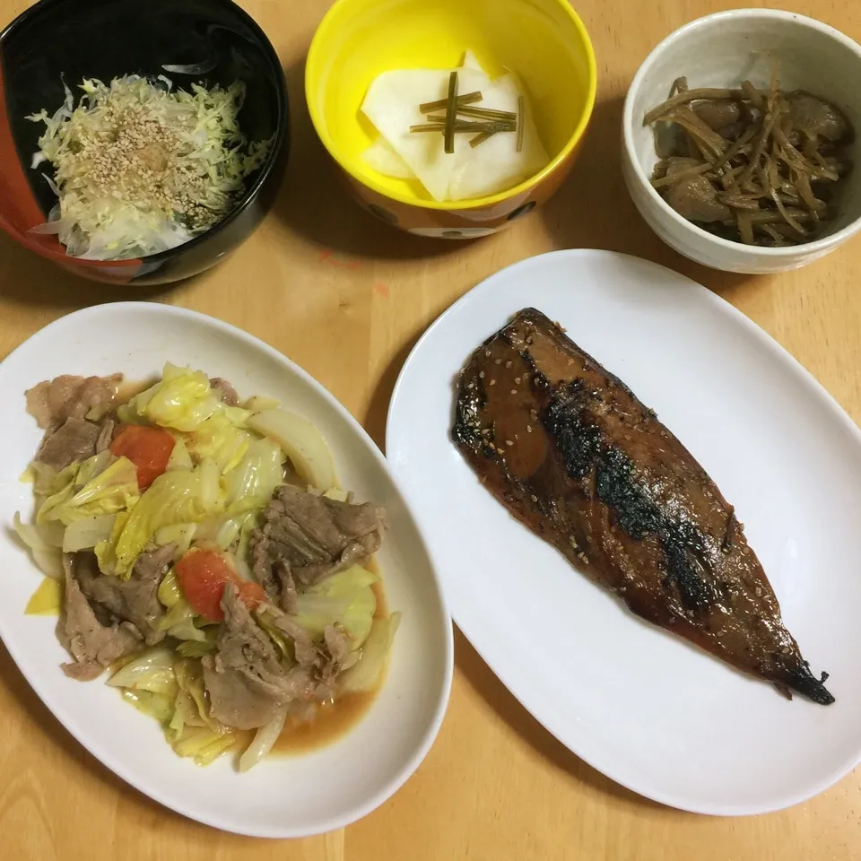 鯖みりん干し・肉野菜炒め|Makokoさん