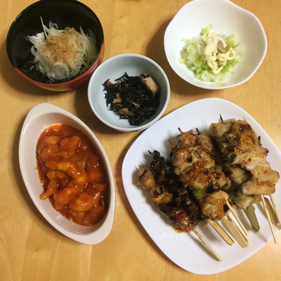 エビチリ、焼き鳥など|Makokoさん