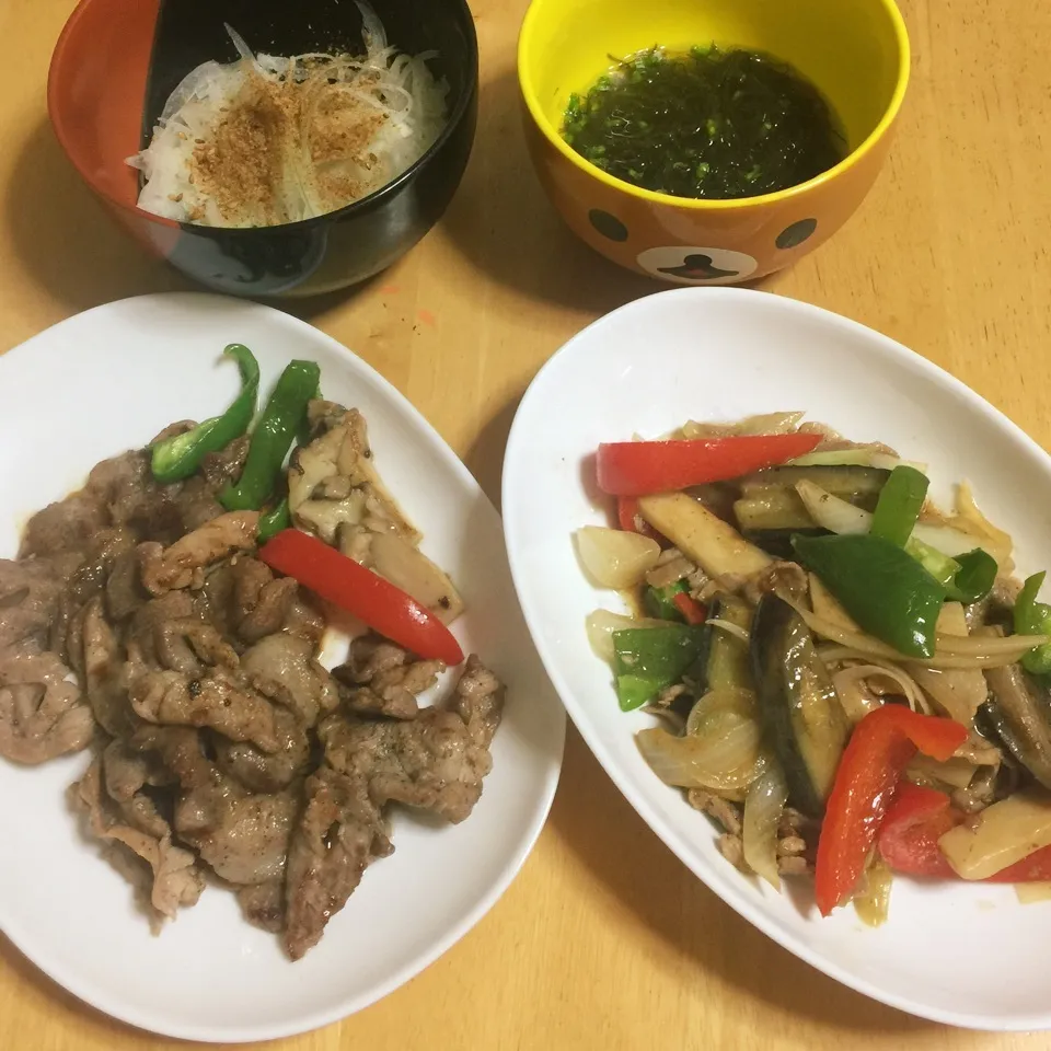 焼肉と麻婆野菜炒め。|Makokoさん