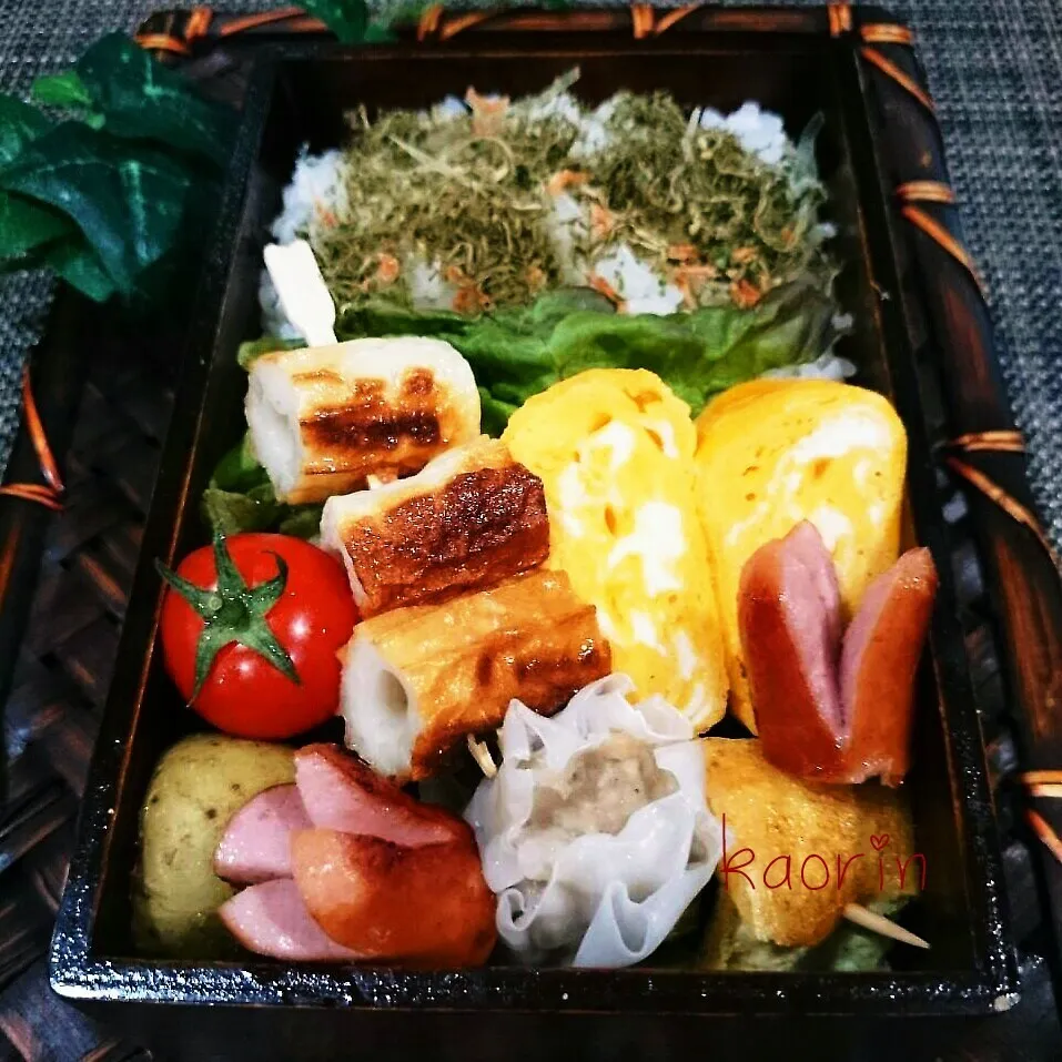 ごめんね残り物旦那弁当‼|かおりん✴︎❤︎さん