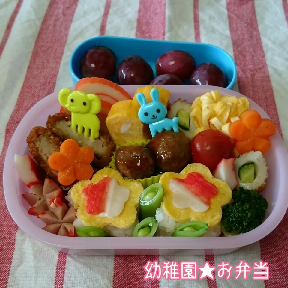 幼稚園の週1お弁当🍱お花弁当🌼|＊akane＊さん