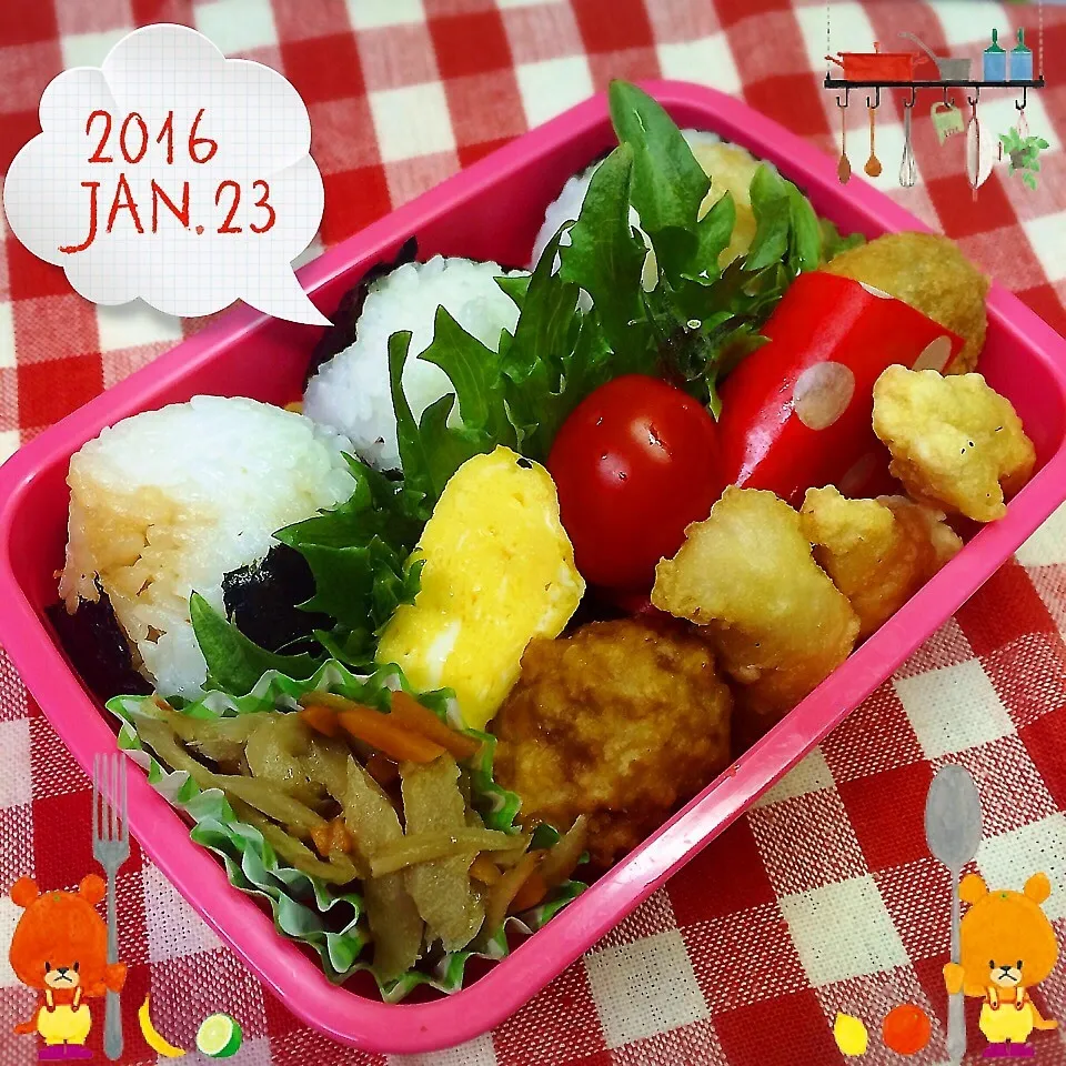 Snapdishの料理写真:今日のお弁当♡|ミツバチさん