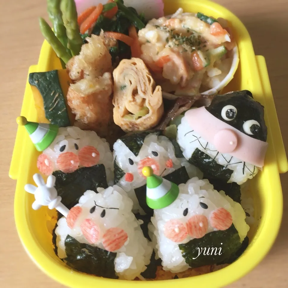 こにぎりアンパンマン達弁当|🌸yuni🌸さん