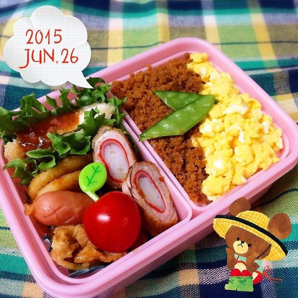 Snapdishの料理写真:今日のお弁当♡|ミツバチさん