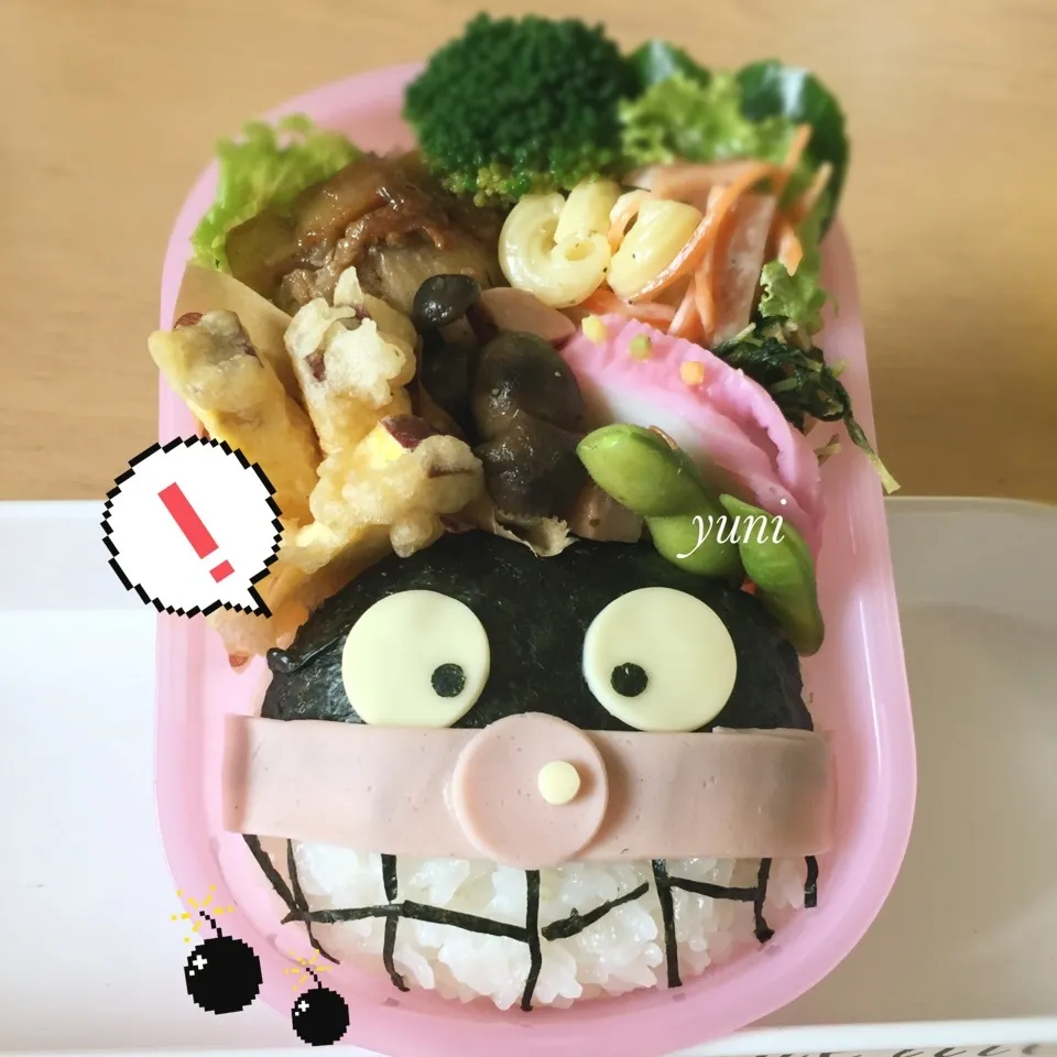 Snapdishの料理写真:バイキンマン😳アップ弁当(ㅅ´ ˘ `)♡|🌸yuni🌸さん