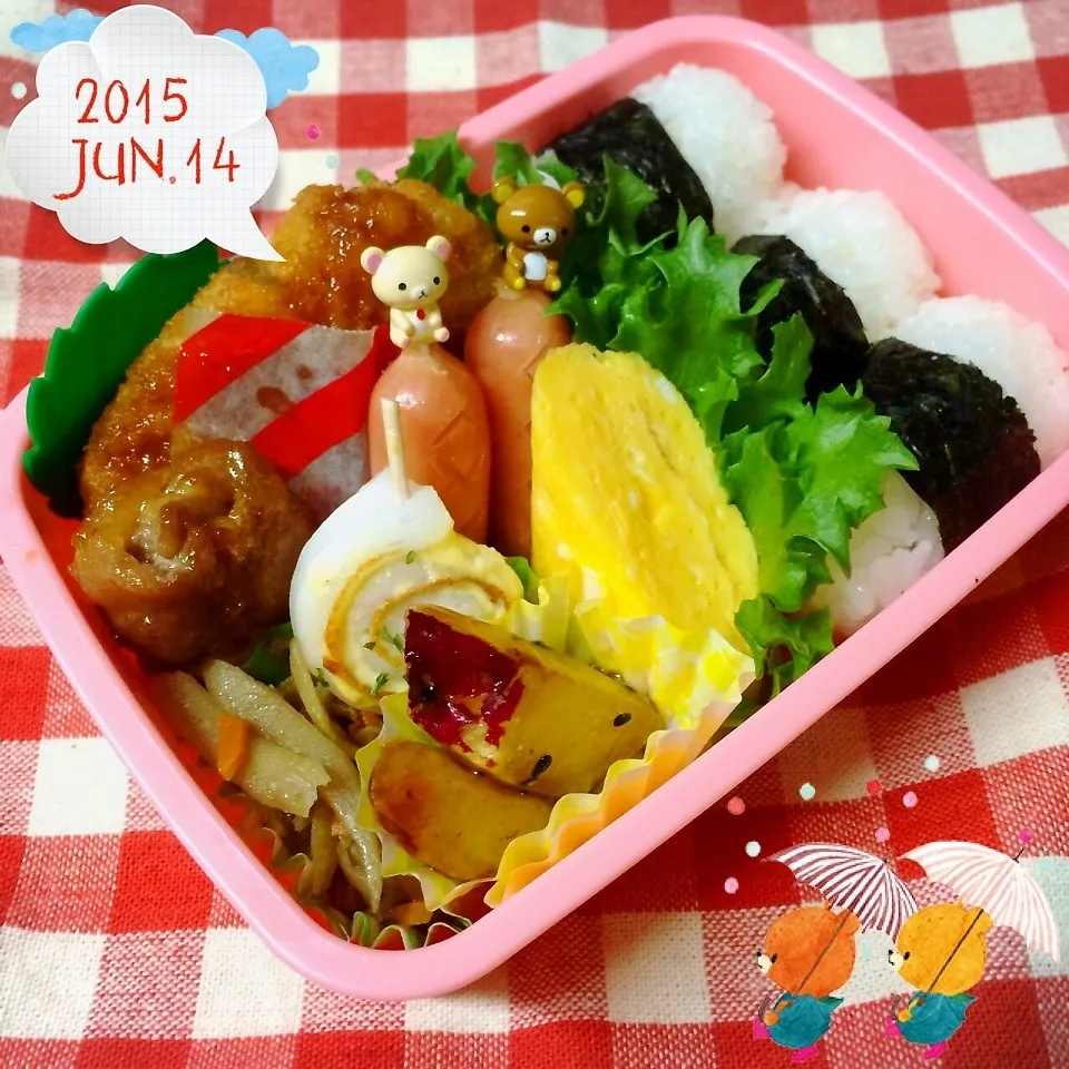 Snapdishの料理写真:今日のお弁当♡|ミツバチさん