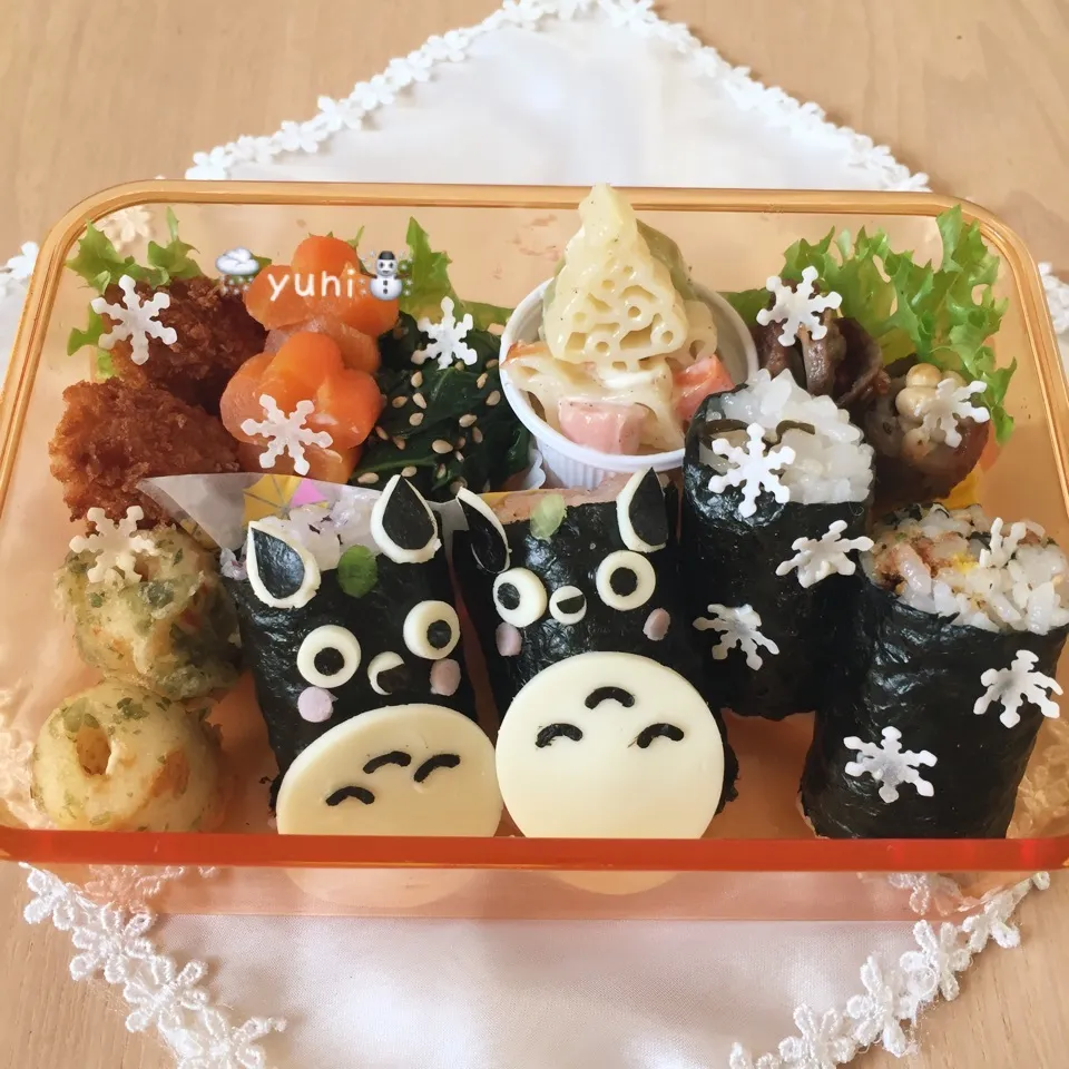 ☃️トトロの所にも🌨雪が降ったょ弁当🌨|🌸yuni🌸さん