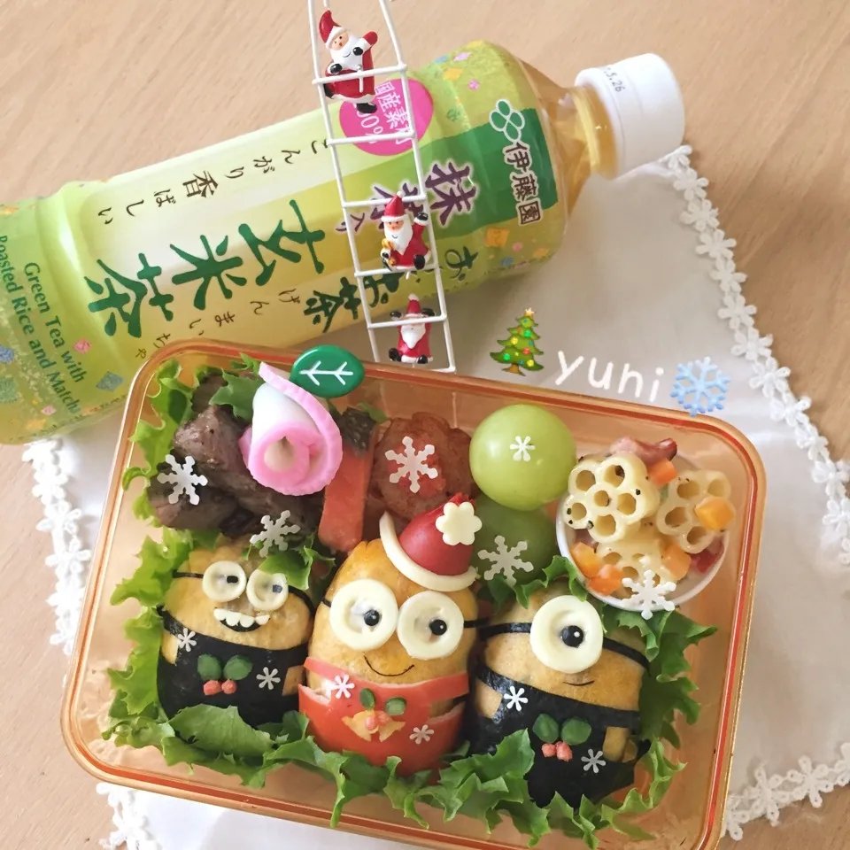 Snapdishの料理写真:🎄ミニオンのクリスマス🎄キャラ弁|🌸yuni🌸さん